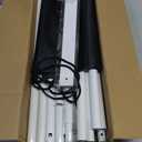 Wedding Welcome Sign Stand, Welcome to our Wedding Sign Holder, White Easel Stand for Sign Poster With Design Bundle & Ground Stakes & Leather Sign Hanging Straps, Linen Sign Stand for Wedding Decor