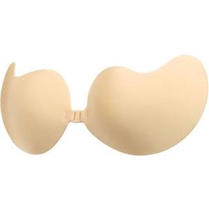 2 x SAMFLAG Sticky Bra Backless Backless Strapless Bra Push Up for Nipple Cover Suitable for Daily, Party, Weddings Dress wear(Nude,C)