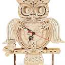 SYNARRY Wooden 3D Puzzles for Adults Model kit Owl Clock - Mechanical Model Building Kit DIY Hobbies for Kids Teens Men Women 126PCS Puzzle Craft Gift Home Decor for Easter Basket Stuffers