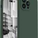 FireNova Designed for iPhone 14 Pro Max Case, Silicone Upgraded [Camera Protection] Case with [2 Screen Protectors], Soft Anti-Scratch Microfiber Lining Inside, 6.7 inch, Alpine Green