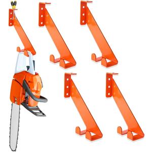 3 in 1 Chainsaw Holder 10" - Heavy Duty Chainsaw Wall Mount, 10 Gauge Steel Chain Saw Hanger for Garage Organization, Hefty Rack Storage Organizer for Chainsaw Accessories and Tools, 180lbs Capacity