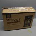 ZOBER Blush Velvet Hangers 50 Pack - Clothes Hangers, Coat Hanger for Pants & Dress Clothes - Non Slip w/ 360 Degree Swivel, Holds up to 10 lbs - Strong Felt Hanger for Clothing