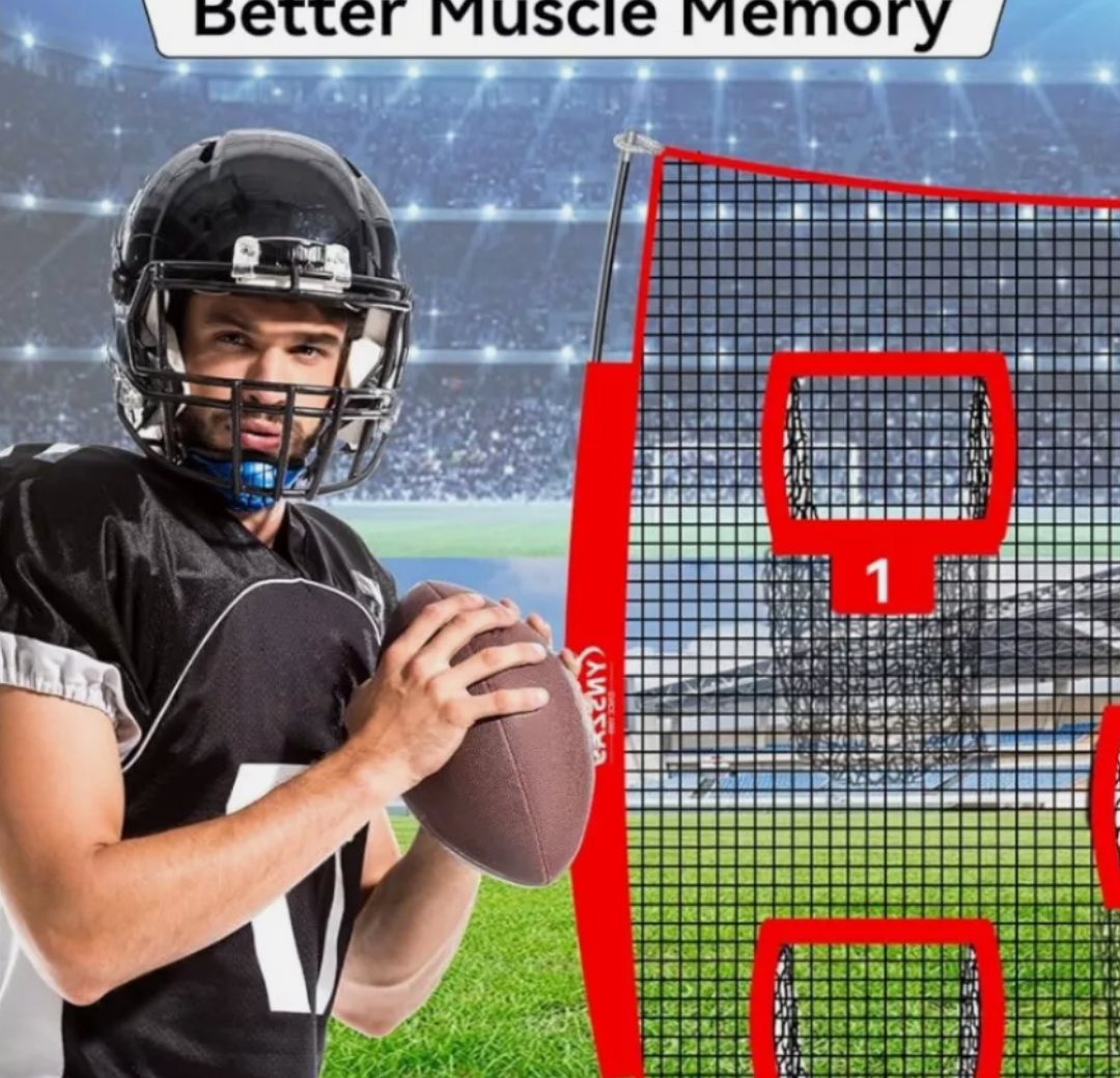 YNSZAS Football Throwing Target Net, Upgraded Weather Football Training Equipment Accessories, Missing Parts, Only Net