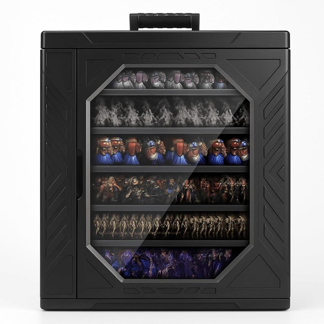 Miniature Carrying Case, Display and Transport Action Figure Display case for Warhammer 40k. (rectangular)
