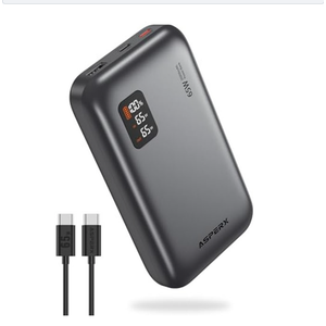 ASPERX POWER BANK 20,000MAH 65W LAPTOP CHARGER POWER BANK AX2065 - DEEP GREY - New