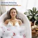 Bath Cushion, Full Body Bathtub Pillow with 160 Suction Cups, Bath Mat for Head and Neck Support, with Laundry Bag (Dark Gray, 56" x 16")