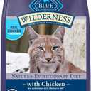 Blue Buffalo Wilderness Nature's Evolutionary Diet High-Protein, Grain-Free Natural Dry Food for Adult Cats, Chicken, 6-lb. Bag (6 Pound (Pack of 1)), No BB Date