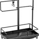 Rustproof Kitchen Sink Organizers With Detachable Tray Towel Rod Hook For Sponge Brushes Gloves Cloth Storage