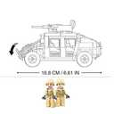 Military Vehicle Building Toy for Age 6 7 8 9 10 11 12+, Battle Brick, Compatible with Major Brand, Army Series Building Block with 2 Soldiers Figures (265 Pieces)