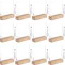 Led Wooden Acrylic Light Base and Blanks (12) 7''Led Acrylic Light Base, Transparent Acrylic Night Lights with USB Cables