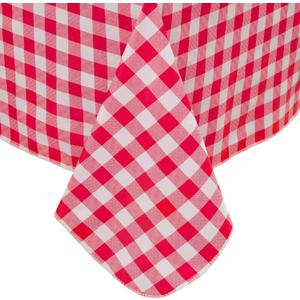 Heavy Duty Vinyl Tablecloth with Flannel Backing Waterproof Oil-Proof Plastic Table Cloth Stain-Resistant Wipeable Rectangle or Square Table Cover for Indoor and Outdoor (Red Checkered, 60x84 Inch)