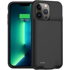 Battery Case for iPhone 13 Pro Max, Enhanced 8500mAh Ultra Thin Portable Protective Smart Charging Case Compatible with iPhone 13 Pro Max (6.7 inch) Rechargeable Extended Battery Charger (Black)