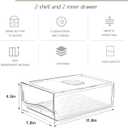 2 Pack Large Capacity Refrigerator Organizer and Storage, Fruit Storage Containers,Stackable Fridge Storage Containers for Drinks, Meat,Vegetable,Produce,Kitchen, Barbecue Shop, Restaurant, BPA-Free