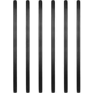 GeilSpace 6 Pack 3/4" x 48" Pre-Cut Black Metal Pipe, Industrial Steel Fits Standard Three Quarters Inch Threaded Pipes and Fittings - Vintage DIY Industrial Shelving (3/4"  48", Black)