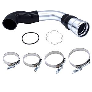 MOCW 3.5" Cold Side Intercooler Pipe Kit & Boot Upgrade Kit Compatible with 2011-2016 Ford 6.7L Powerstroke Diesel F-250 F-350 F-450, Silver