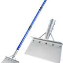 Heavy Duty Snow Shovel with 52" Adjustable Handle - Multifunctional Ice Scraper & Garden Tool, Steel Blade for Snow Removal, Driveway & Sidewalk Cleaning - Ergonomic Design (All Seasons)