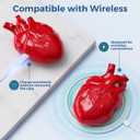 2 x AirPods Pro 2 Case  Heart-Shaped Silicone Protective Cover with Keychain Shockproof Design Compatible with AirPods Pro 2nd Generation (Blue)