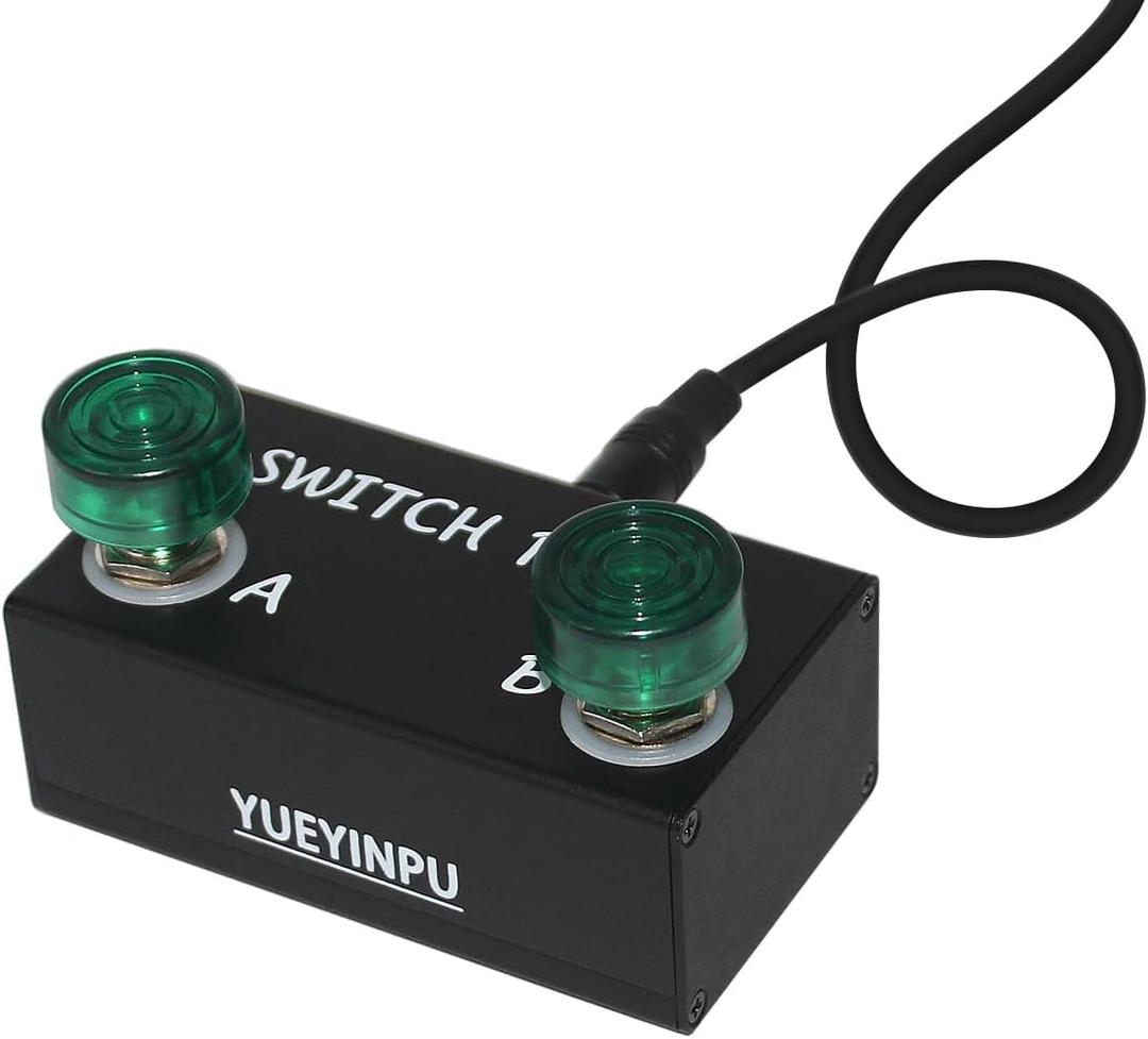 Dual Latching Switch Pedal for Guitar Amps With TRS Cable (Latch Dual Switch)