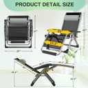 Suteck Oversized Zero Gravity Chair,33In XXL Outdoor Recliner Chair w/Removable Cushion&Headrest, Camping Lounge Chair w/Upgraded Lock&Footrest, Reclining Patio Chairs for Indoor Outdoor,500LBS