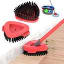 2 x Scrubber Mop Head Replacement Compatible with O-Cedar RinseClean Spin Mop 2-Tank System, Heavy-Duty Stiff Bristle Brush Attachment for Tile, Bathroom, Kitchen & Floor Deep Cleaning(Upgraded, 2pcs)
