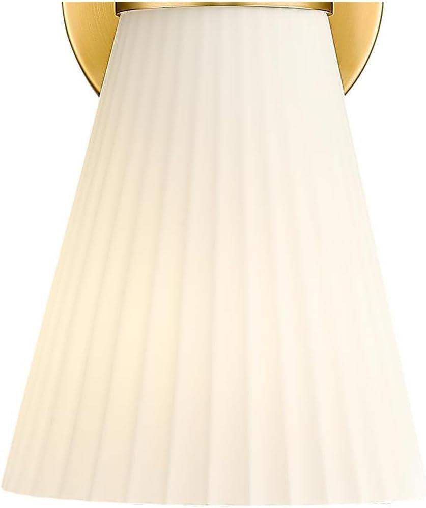 Milk White Striped Glass Shade Replacement for Wall Sconces, Glass for: 5HZG97B-2W BG, H-ZG97B-1&2W