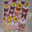Pack of 6 UTMACH 3D Simulation Butterfly Wall Sticker Card Double-Sided Adhesive Bedroom Living Room Wall Sticker Plastic Butterfly H1-001 Double-Sided Adhesive