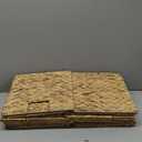 Water Hyacinth Storage Baskets,Woven Bins for Bathroom, Bedroom, Laundry, Pantry, Shelves,Set of 4 Foldable Cube Organizers,11.2"x11.2"x11.2"