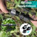 Flat Soaker Hose for Garden Bed, 25FT 1/2" Linkable Consistent Drip Irrigation Hose Save 80% Water Leakproof Heavy Duty Double Layer Sprinkler Garden Hose with Holes