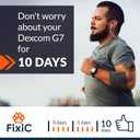 Fixic G7 Over Patches - 25 Pack - Premium Adhesive Patches Compatible with Dexcom G7 & Stelo CGMs - Waterproof Adhesive - Pre-Cut Back Paper - Long Fixation for Your Sensor! (Upgraded, Coffee)