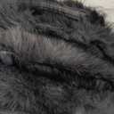 FUTEI Dark Grey Pink Decorative Throw Pillow Covers 18x18 Inch Set of 2,Soft Fluffy Faux Mink Fur Dyeing Striped Textured Cushion Case,Modern Home Decor for Couch Bed Living Room