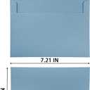 Wishop 100 Pack Dusty-Blue A7 Envelopes Self-Adhesive 5x7 Envelopes for Invitations, 5x7 Greeting Cards (Dusty-Blue, 5.24 x 7.21 Inches)