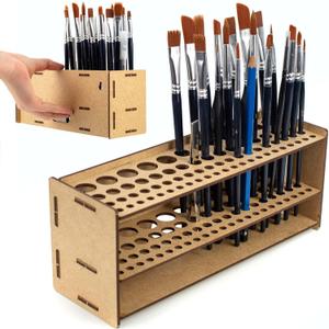 PROSCALE Tool & Brush Organizer for Miniatures & Modeling, Versatile Tabletop or Wall Holder with Multi-Size Holes for Hobby Tools, Files and Accessories