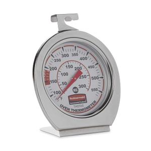 Rubbermaid Commercial Products Stainless Steel Monitoring Thermometer, Safe for Inside Oven/Grill/Smoker, 60-580F Range, Easy to Read Food Thermometer For Food Resturant/Home Cooking
