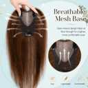 Hair Toppers for Women Real Human Hair 3603D Cover Toppers Hairpieces for Women with Thinning Crown Wispy Clip in Bangs Realistic Scalp Hairline