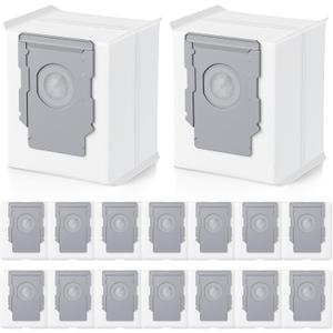 16 Pack Vacuum Bags for iRobot Roomba 104, 105, 405, 504, 505, 705, i7+, i8+, i3+, i4+, i5+, i6+, j5+, j6+, j7+, j8+, j9+, s9+, Combo10 Max, Roomba Replacement Bgs for all Clean Base models