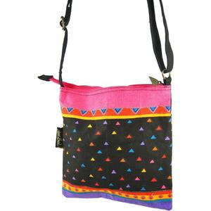 Laurel Burch Crossbody Purse Zipper Top 10"X10", Feline Friends, Multicoloured