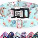 Cute Dog Collar with QR Code Buckle - Adjustable Metal Clip & Cotton Webbing, Comfort Fit for Small/Medium/Large Pets (White, S)