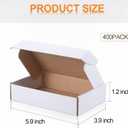 Qilery 400 Pcs 5.9 x 3.9 x 1.2 Inches Mailing Boxes White Mailer Boxes