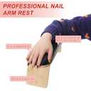 Arm Rest for Nails Tech, Professional Adjustable Nail Arm Rest Cushion, Nail Arm Rest, Soft Manicure Hand Rest Stand, Black, 1 Set