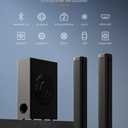 GEOYEAO Sound Bars for TV with Subwoofer, 2.1ch Home Audio Speaker & 3D & 240W Deep Bass Subwoofer Bluetooth 2-in-1 Detachable TV Surround Sound Speaker System