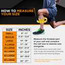 Doc Miller Calf Compression Sleeve for Men & Women – Footless Compression Socks, Knee High 30-40 mmHg, Shin Splint Relief, Leg Compression Sleeves for Running, Swelling, Nurses, Varicose Veins, 1 Pair