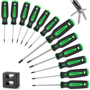 GURADESIGN 13 Pieces Magnetic Torx Screwdriver Set T5 -T40 Star Screwdrivers