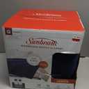 Sunbeam Electric Throw Royal Luxe Microplush Heated Blanket, 4 Heat Settings, 4-Hour Auto Shut-Off, Fast Heating, Warm and Cozy, Grey Rodeen Plaid, Queen