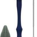 Dr. Brown's Silicone Cleaning Brush Set with Bottle, Spout, and Straw Brush, 3 Brushes to Clean Baby Bottles, Spouts, Nipples, and Straws, BPA Free  3-Pack (Compact)
