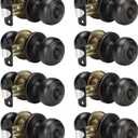 Haidms 8 Pack Oil Rubbed Bronze Door Knobs Interior, Bronze Privacy Interior Door Knobs for Bedroom or Bathroom Classic Round Doorknobs Hardware