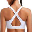 RUNNING GIRL High Impact Sports Bras for Women Large Bust, High Support Running White Sports Bra Sports Bra (3095 White XXL)