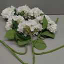 Auihiay 8PCS White Hydrangea Artificial Flowers for Outdoors and Indoor, Silk Faux Hydrangea Flowers, Realistic Large Floral Stems for Vase, Wedding Table Centerpieces, Home Decor, Living Room