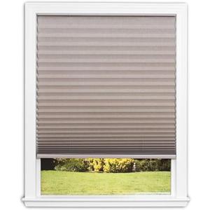 Redi Shade No Tools Easy Lift Trim-at-Home Cordless Pleated Light Blocking Fabric Shade Natural, 36" W x 64" L, (Fits windows 19 in - 36 in)