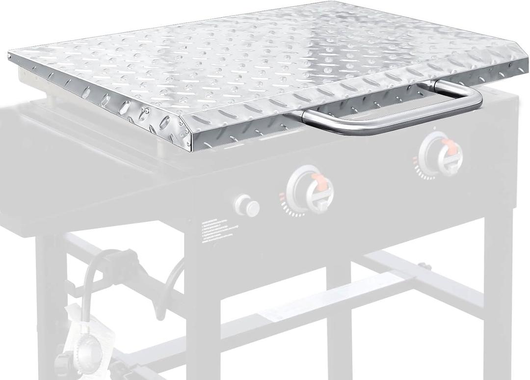 Grisun 5003 Hard Top Lid Cover for Blackstone 28' Griddle, Diamond Galvanized Steel Hood Cover for Outdoor Use