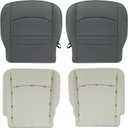 SecosAutoparts Driver & Passenger Side Bottom & Top Lean Back & Foam Cushion Replacement Cloth Seat Cover Gray Compatible with Dodge Ram 1500 2500 3500 4500 5500 2013 2014 2015 2016 2017 2018